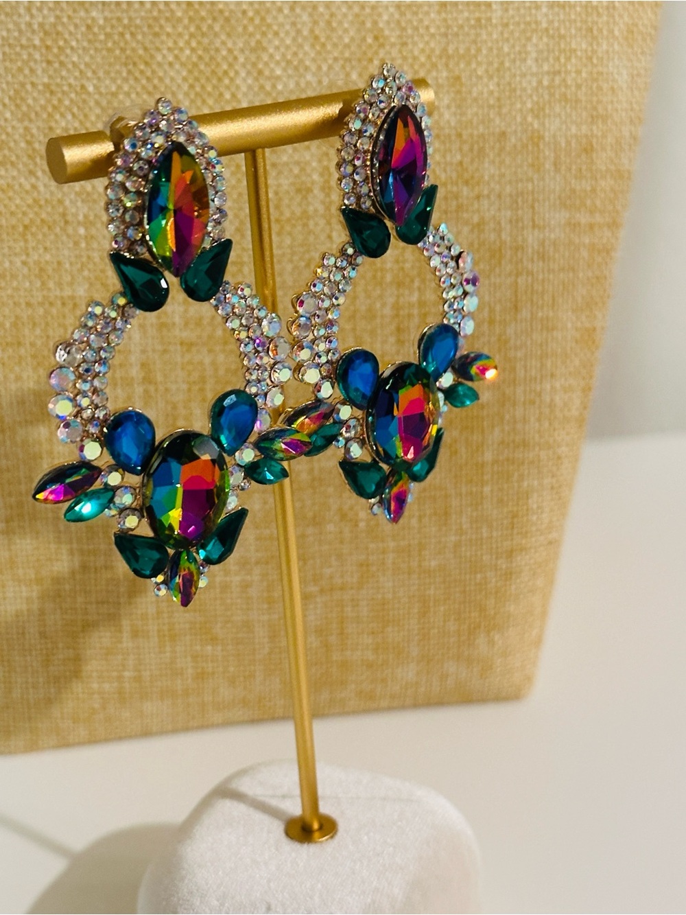 Fashion Jewelry Multicolor Crystal Drop Earrings